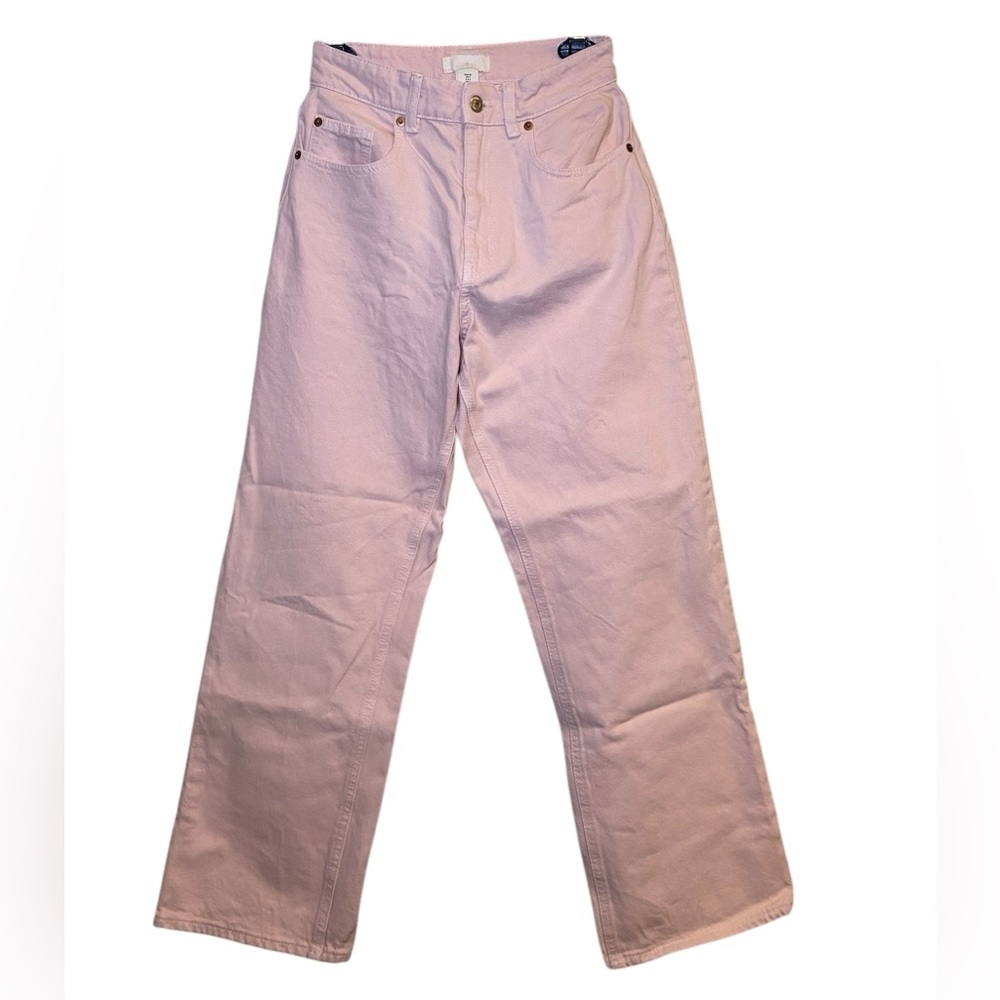 H&M high waist light pink jeans